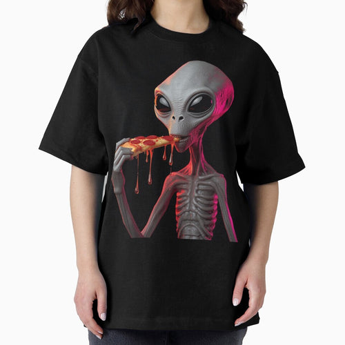 Alien Eating Pizza Pixel Art by PixelVibe782