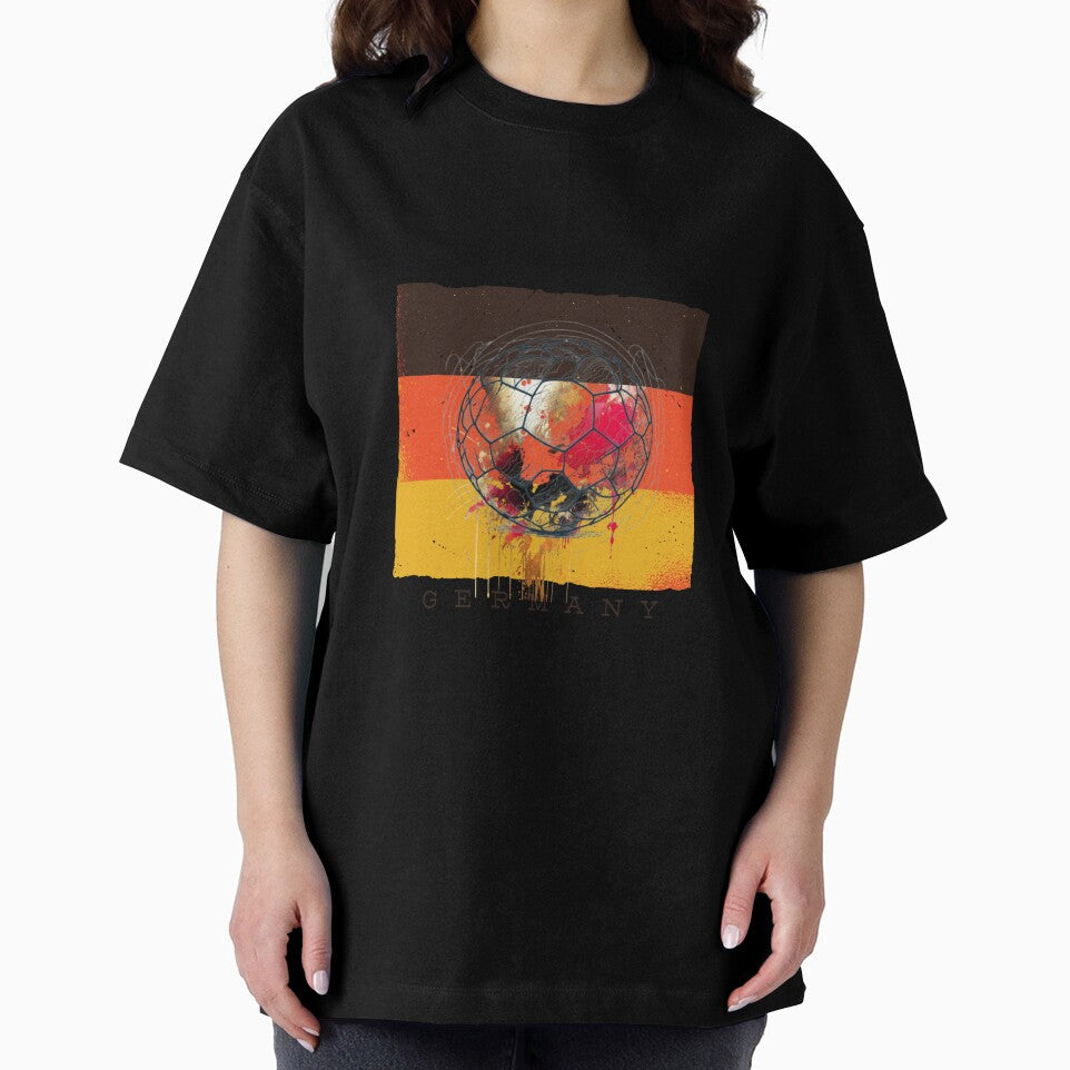 Germany football fan flag and ball by Ecmoprints