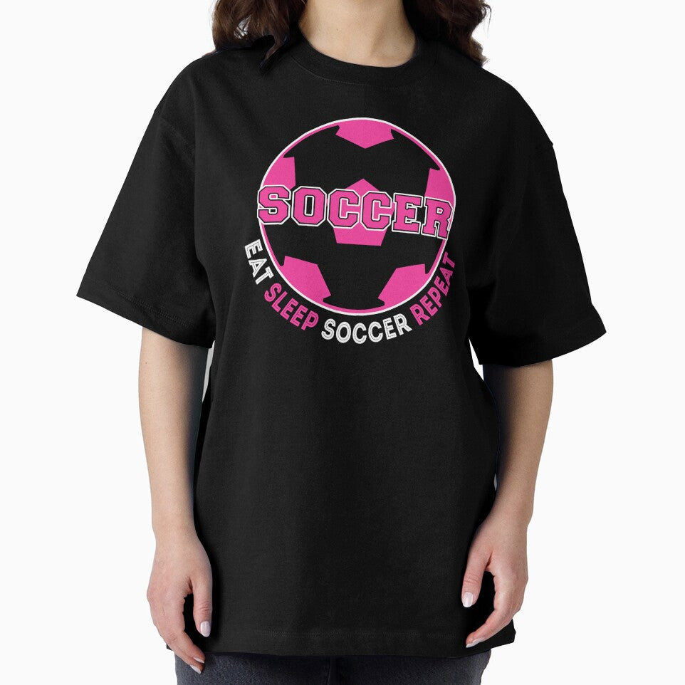 Eat Sleep Soccer Repeat  Soccer T shirt for Girls Women Gift by Optimus-Designs