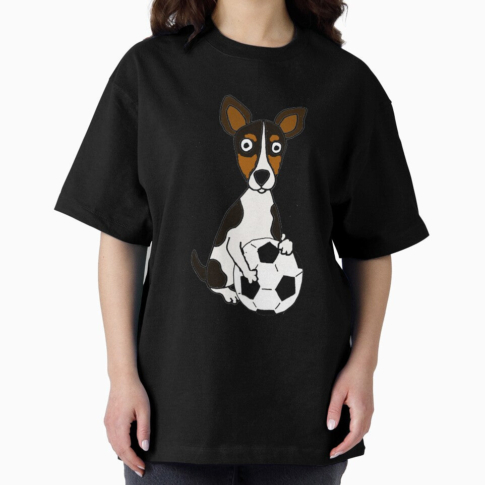Cute Rat Terrier Dog Playing Soccer or Football by Nature's Fancy