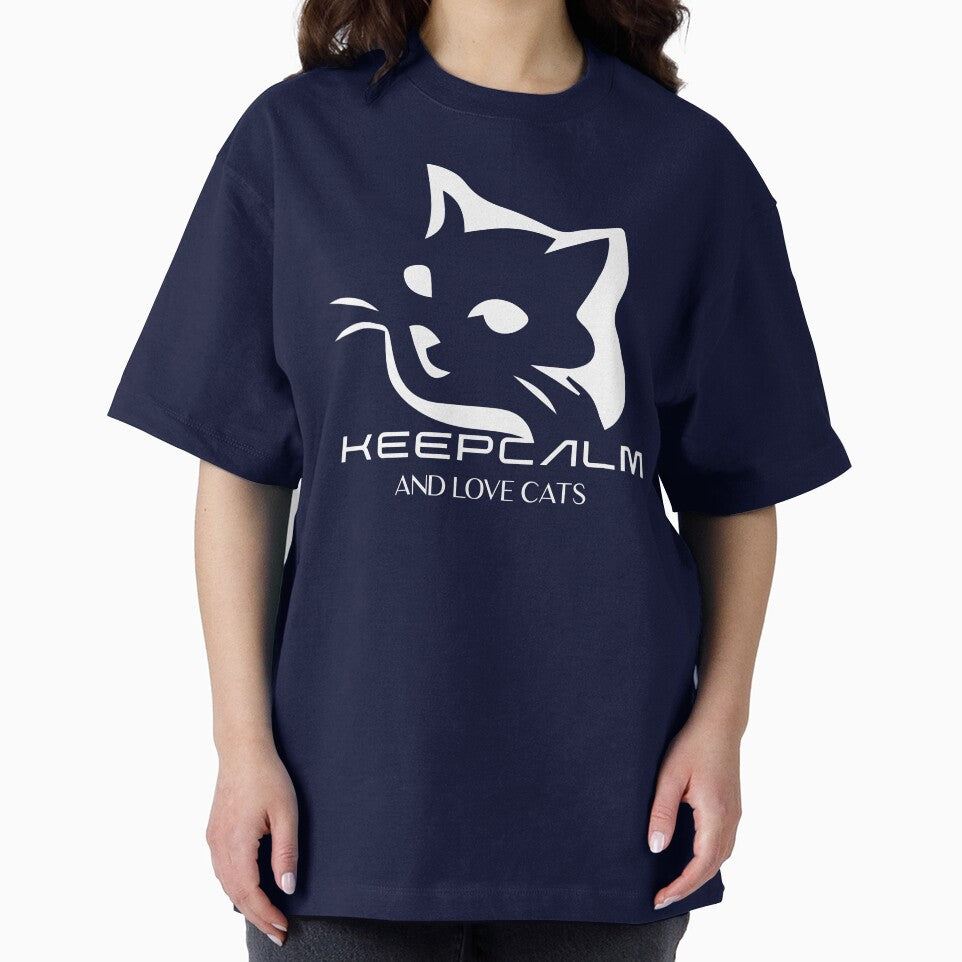 Keep calm and love catsCat Unisex T Shirt Cat Love Design T-Shirt by waleedmurad