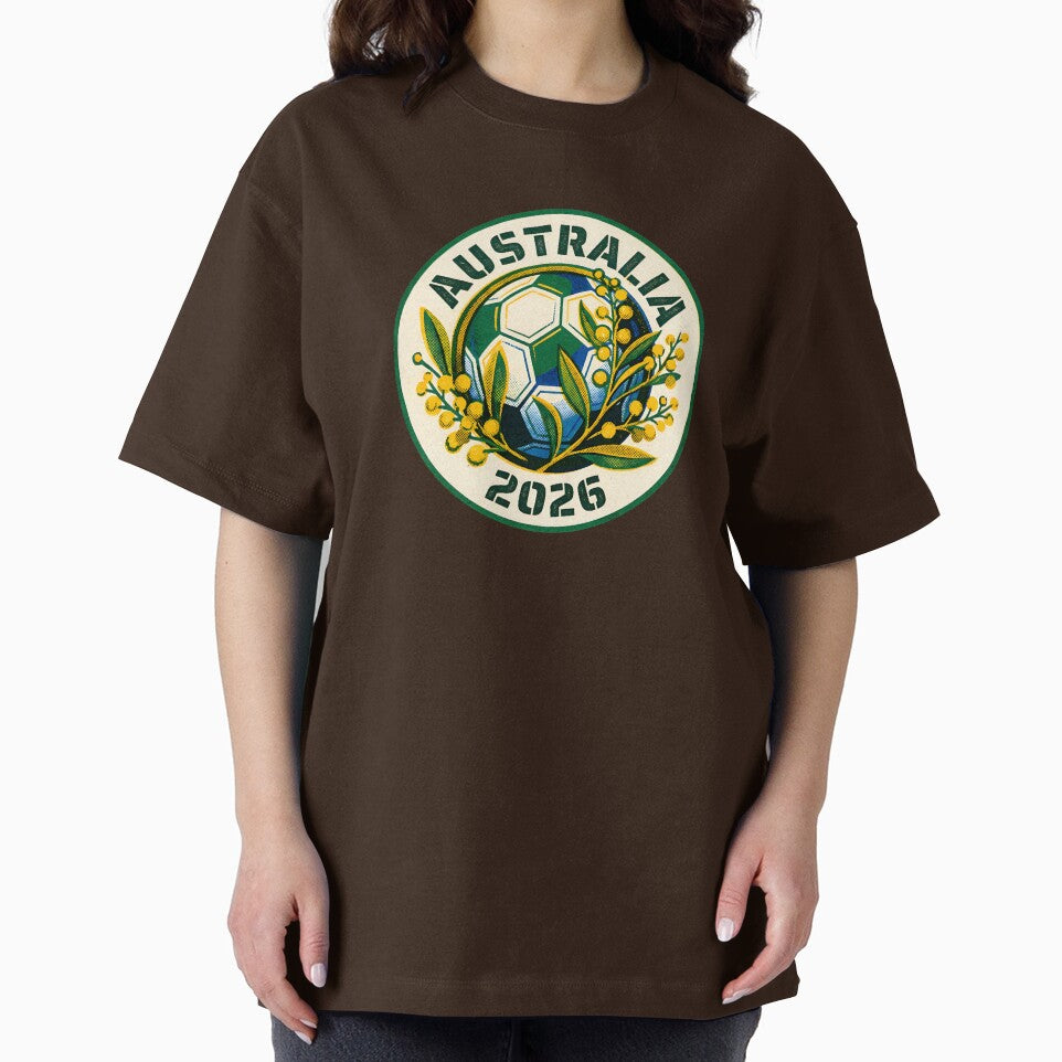 Vintage Australia 2026 Soccer Golden Wattle Badge by Imaginationbeyond