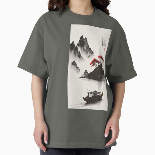 A Muted Chinese Ink Art T-Shirt by ROYALBIRDS