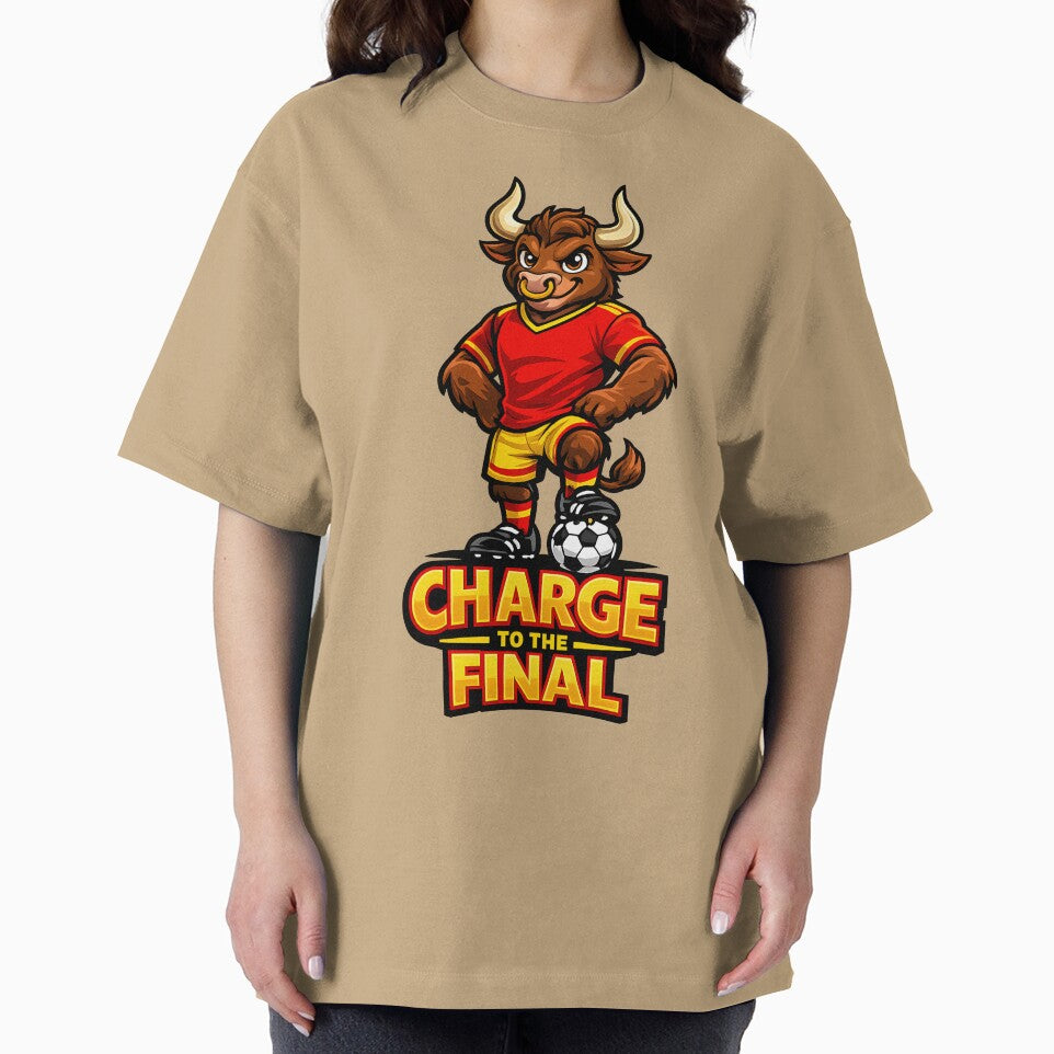 Spain Bull Soccer Mascot – Charge to the Final Football Fan T-Shirt & Sticker by  Artistry in Motion by MADsrecreation
