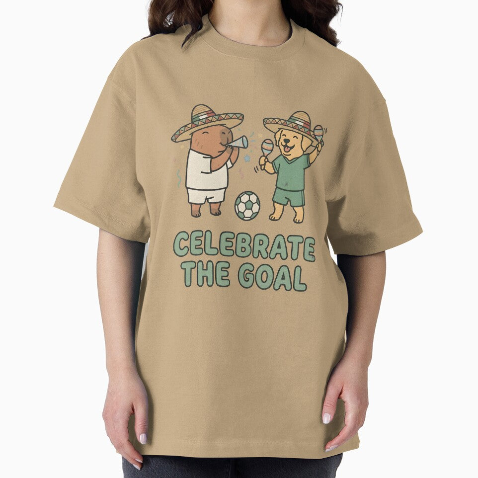 Celebrate The Goal Capybara Dog Sombrero Soccer by laughingshirts