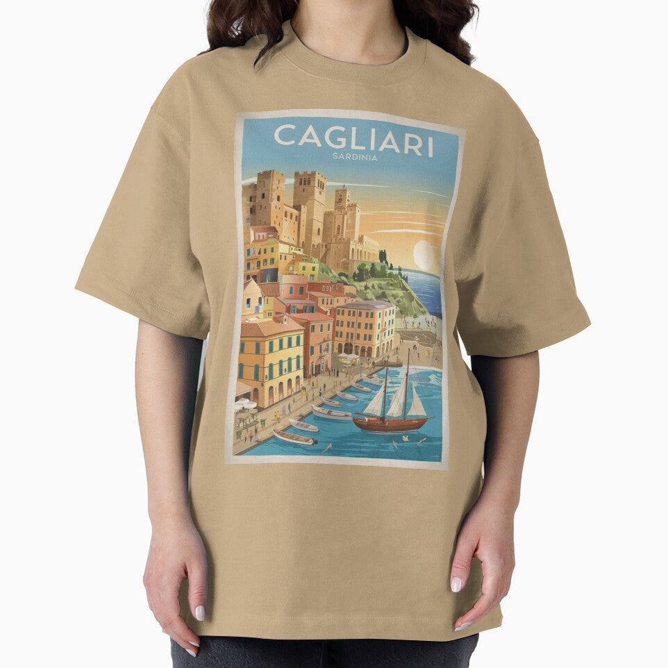 Cagliari Vintage Travel Poster by TravelerRat