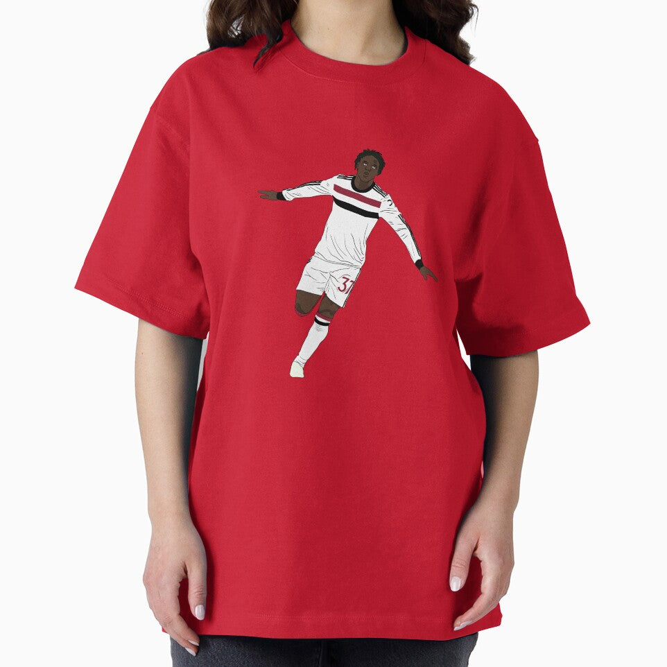 Kobbie Mainoo Goal Celebration Minimalist by Hevding