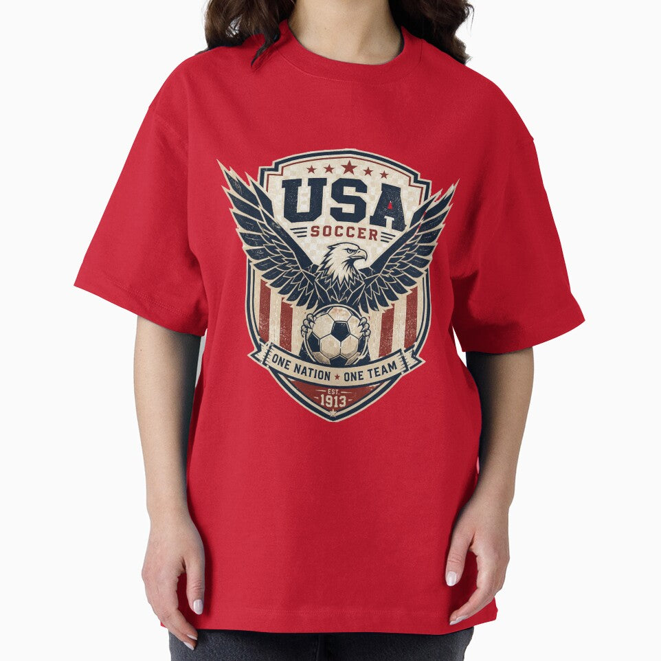USA Soccer Eagle Crest | Patriotic Football Fan Design by LEOdesignerArt