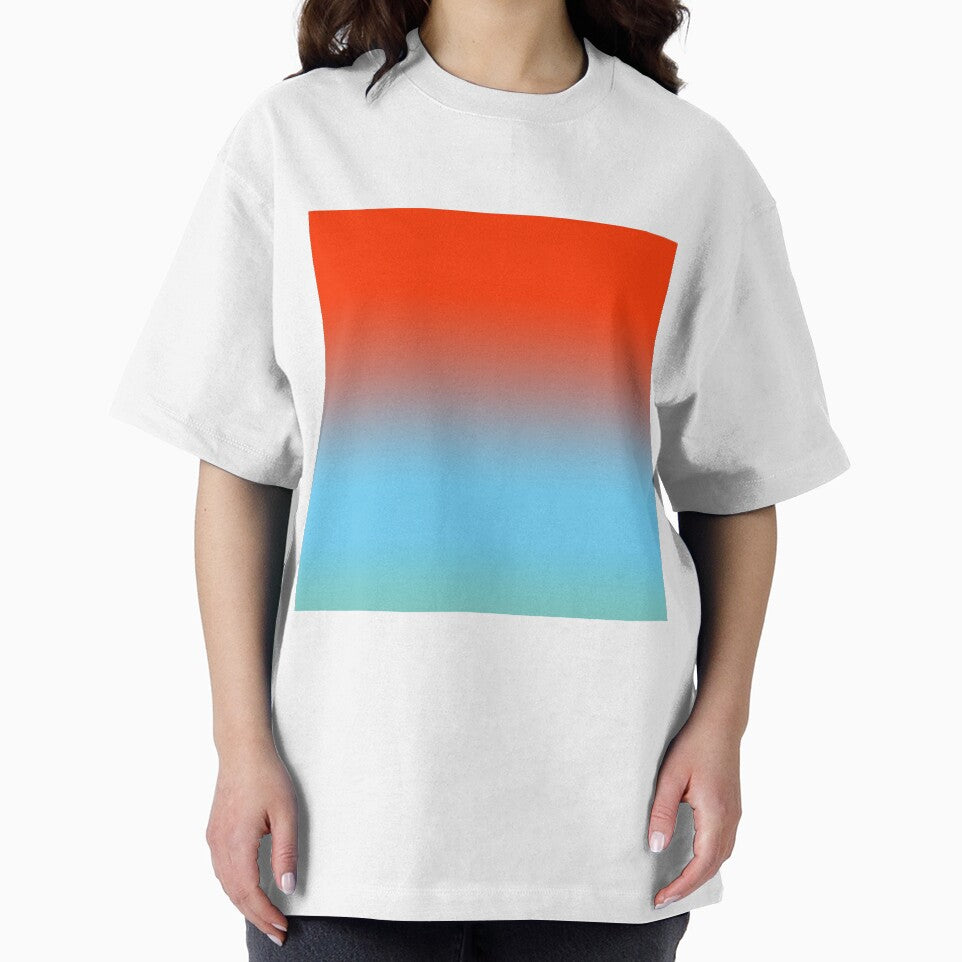 Modern Tones Ombre/Orange Red and Sky Blue by ozcushions