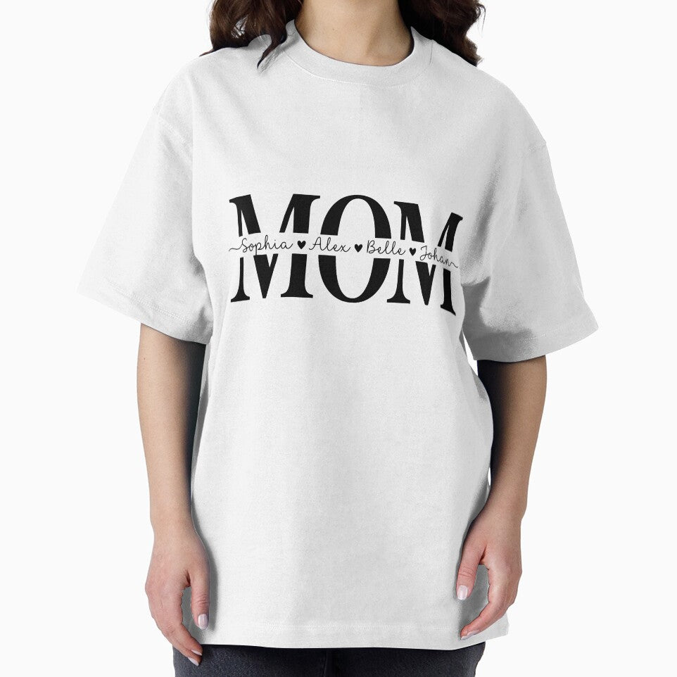 Custom Mom design Personalized Mama with Children Names, Mother’s Day Custom Name Mom Gift, Personalized Kids Name Graphic Tee by AsturShop
