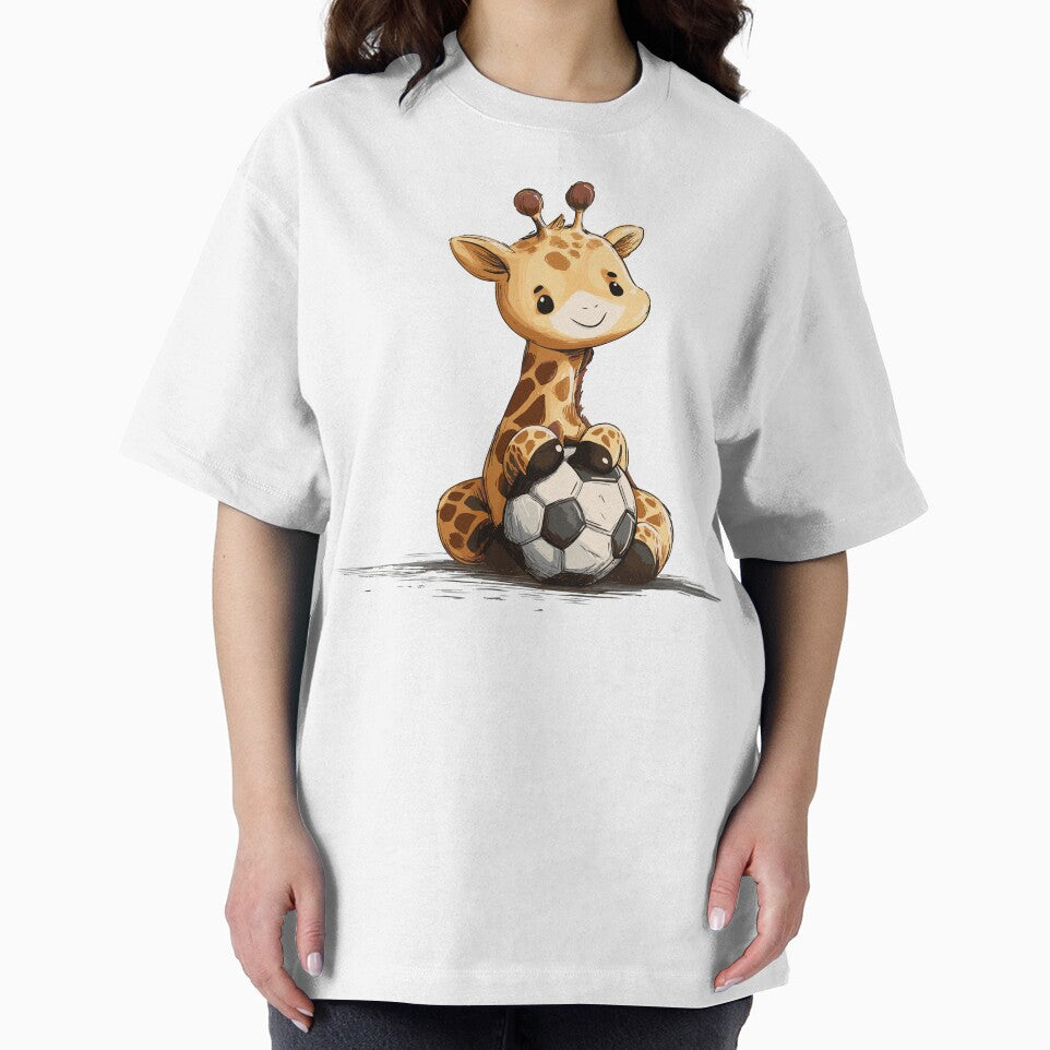 Cute Baby Giraffe Playing Soccer by ClubVacay