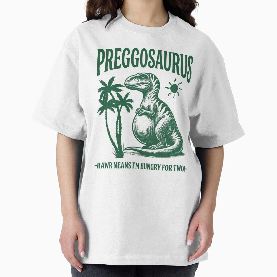 Preggosaurus Rawr Means I'm Hungry For Two Funny Pregnancy Art by VGAfanatic