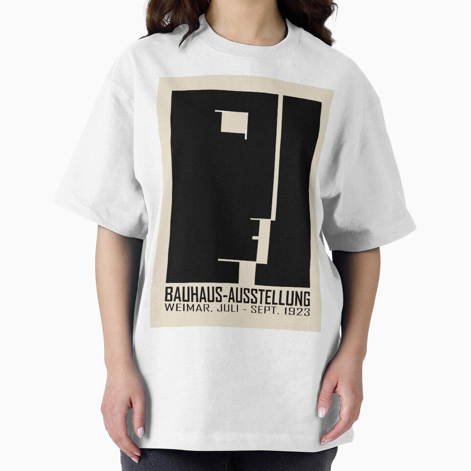 Bauhaus homage Modern Gallery Abstract Vintage Beige Black Shape Minimalist Print by AtelierDiKoko