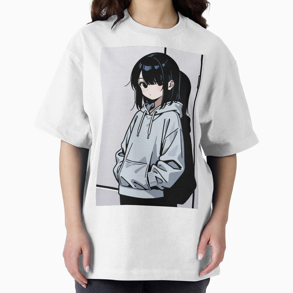 Fashion - Man in Blue Hoodie Hood Up Streetwear Anime by AnimeShin