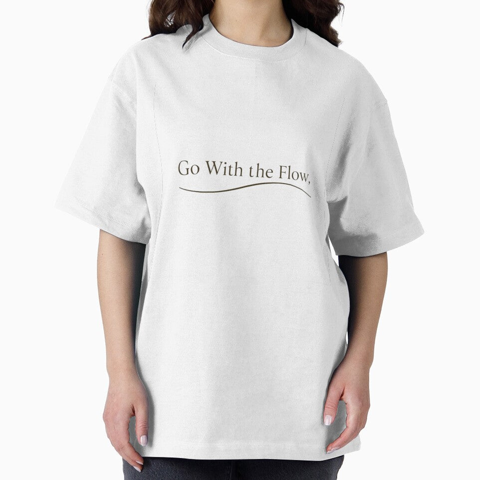 Go With The Flow Minimalist Typography Design by PunchlinePress