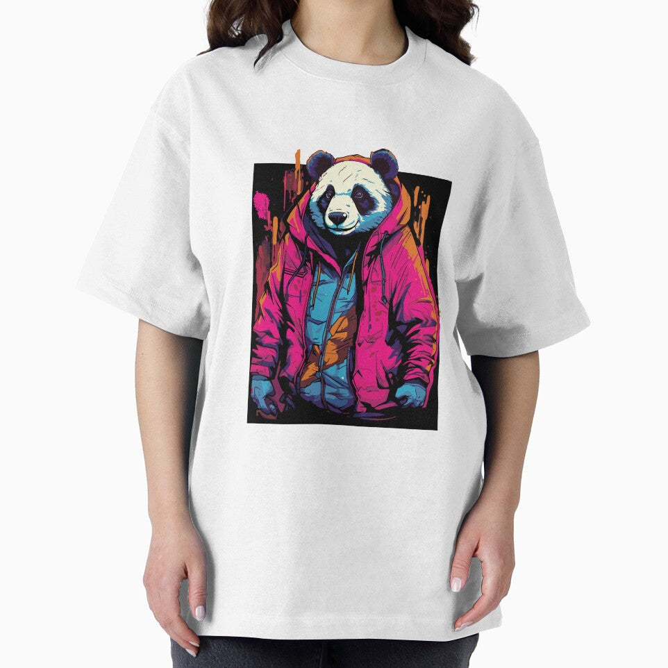 illustration of a panda bear wearing pink clothing by Ck-2106design