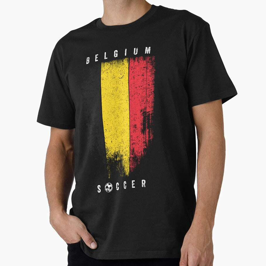 SOCCER TEAMS VERTICAL FLAG - BELGIUM - Fans and Teams for Men and Women T-shirt by wallsandpatts