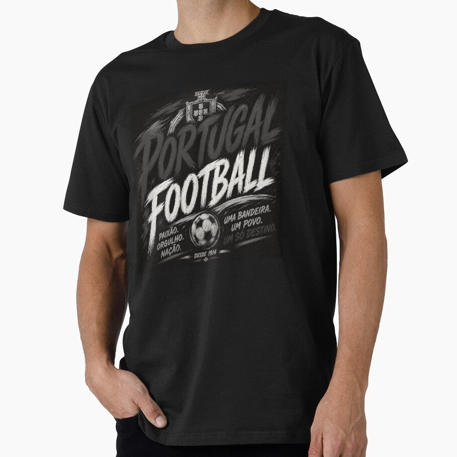 Portugal Football Black White Typography Design | National Soccer Fan Art by TKOprintdesigns