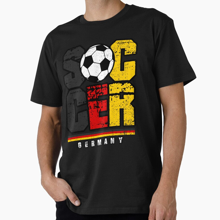 SOCCER TEAMS BIG TEXT SOCCER - GERMANY - Fans and Teams for Men and Women T-shirt by wallsandpatts