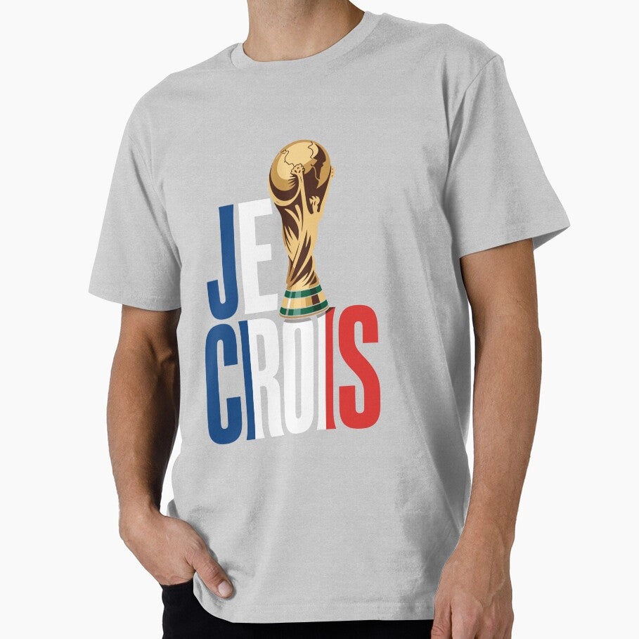 France Soccer “I Believe” Trophy – French Football Fan with Championship Cup Design by paulo silveira