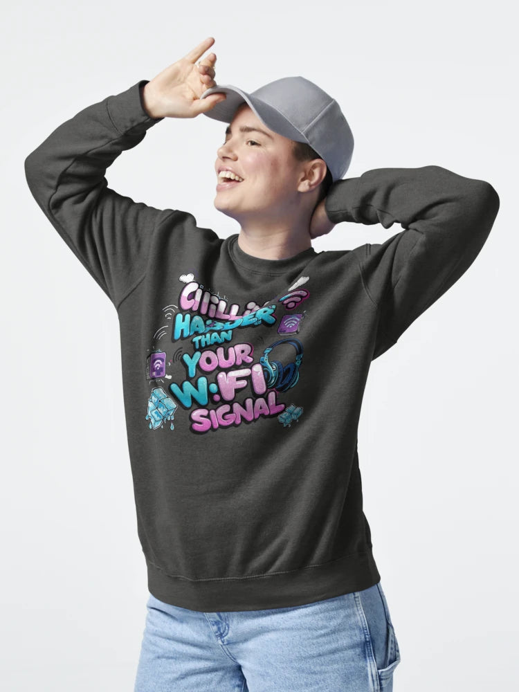 "Chillin’ Harder Than Your WiFi Signal – Lazy Vibes Graphic Design" Classic T-Shirt