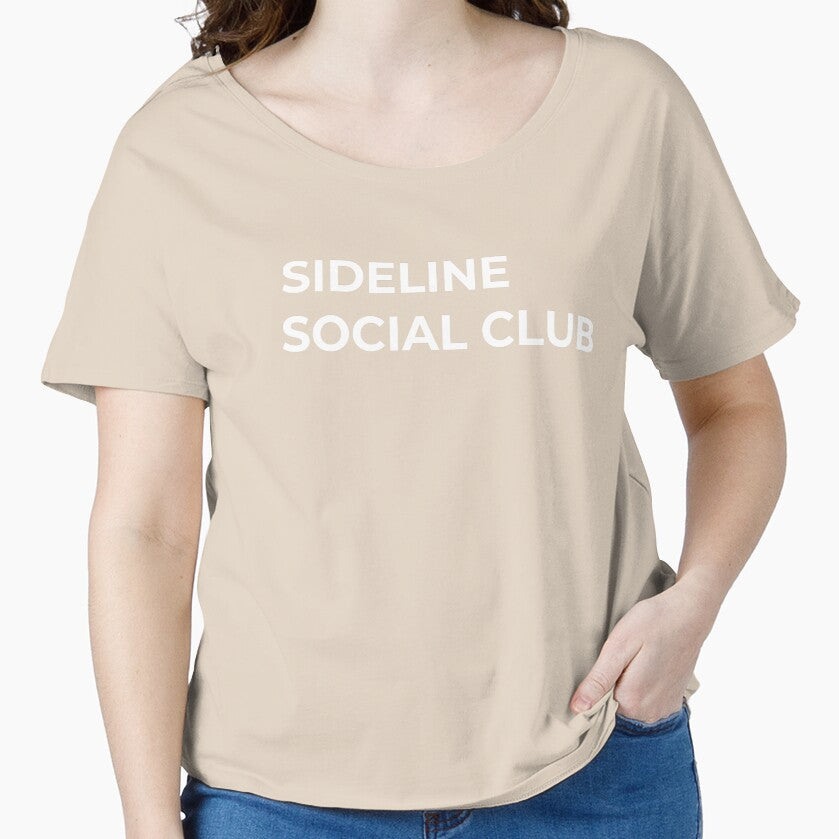 Sideline Social Club – Soccer Mom Dad Sideline Humor Shirt by BetweenWhistles