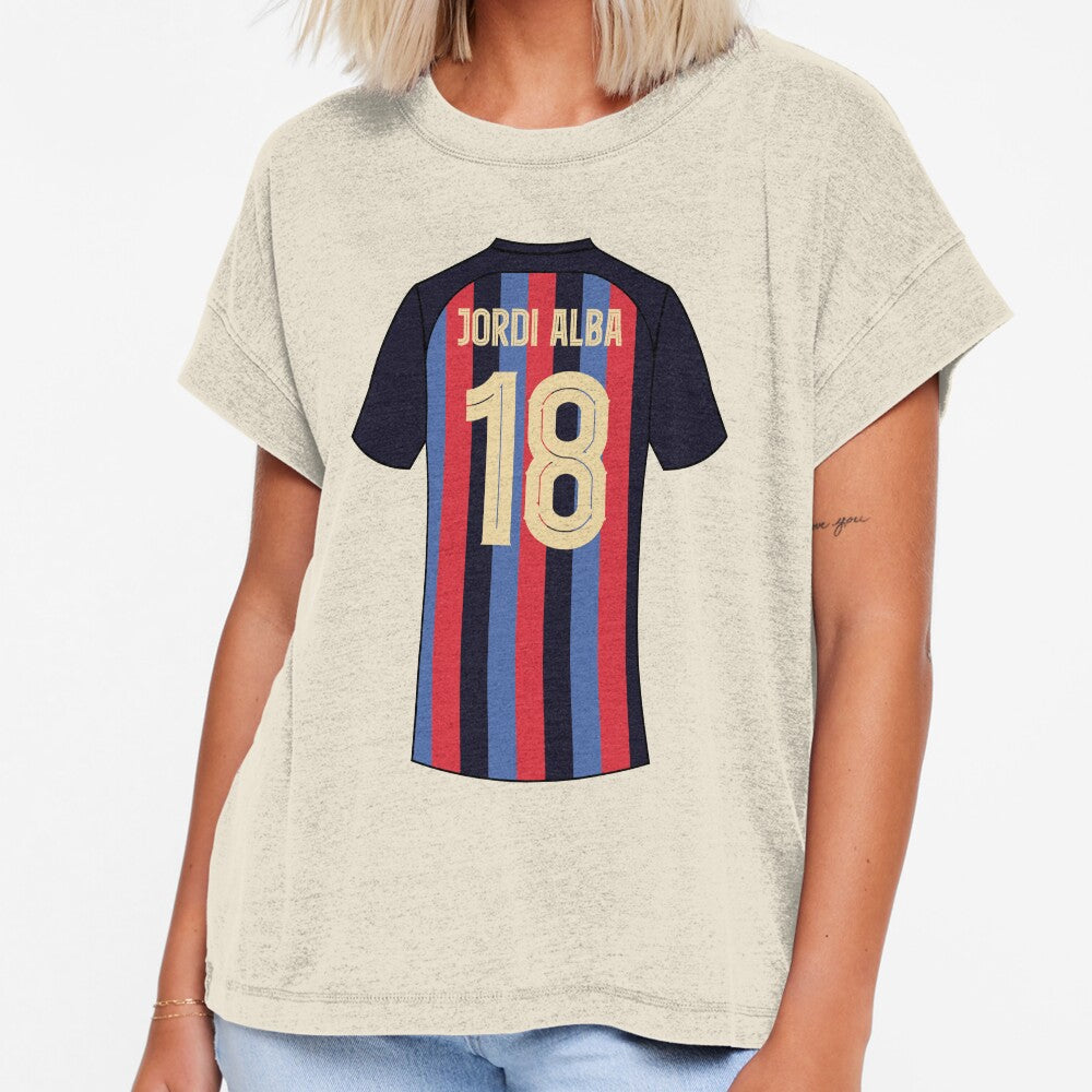 Jordi alba Barcelona football jersey number 18 by Justtrendytees