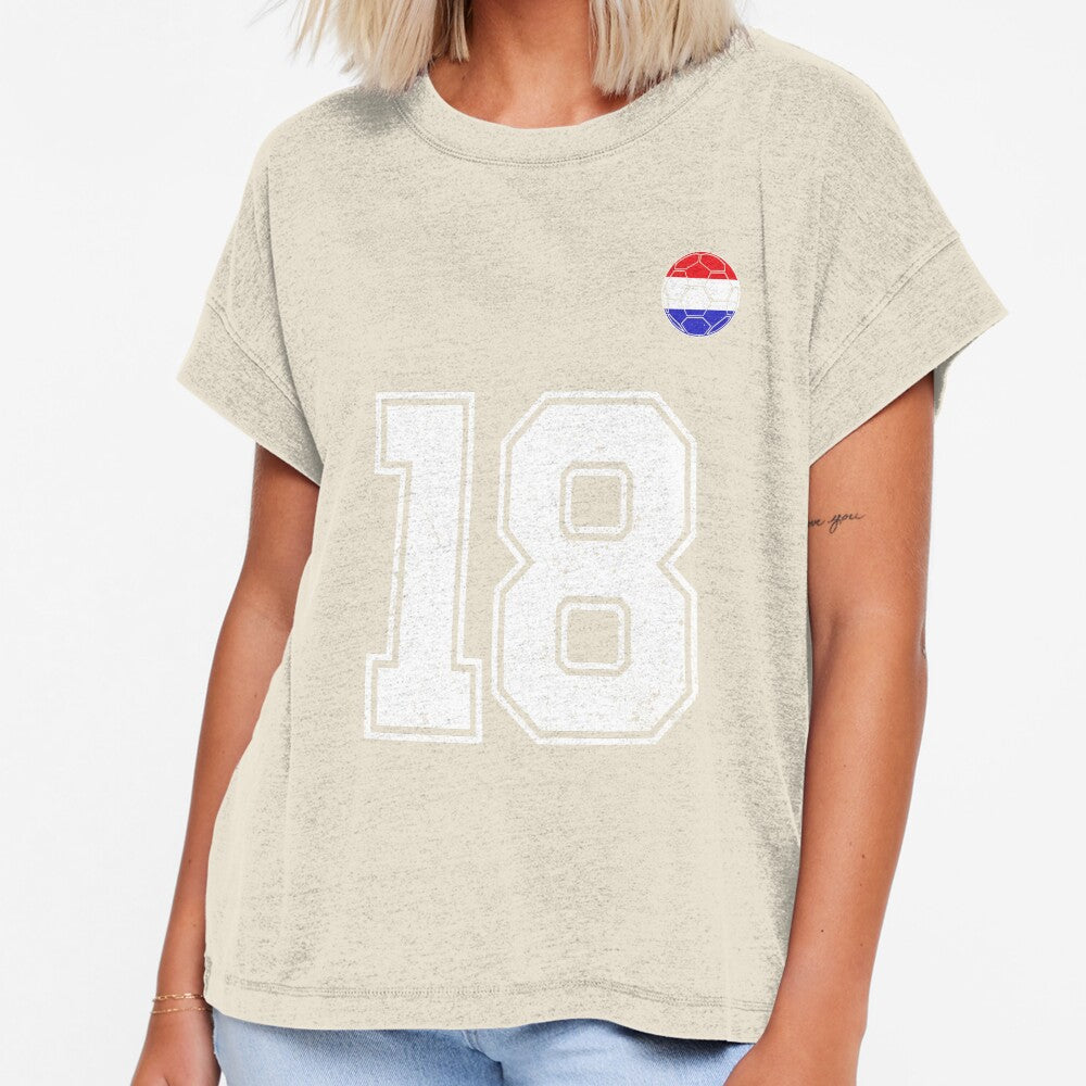 Netherlands Soccer Number 18 Vintage Sports Fan by LiviuGligoros