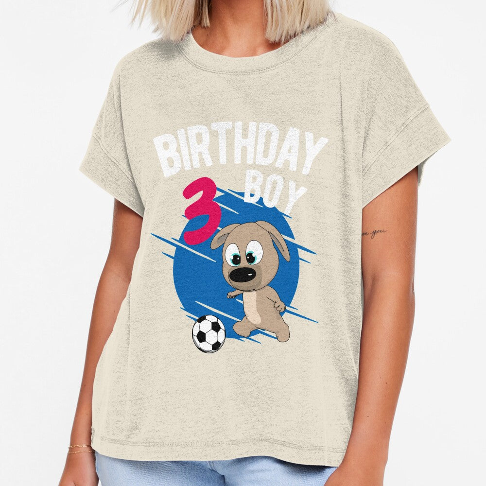 Birthday Boy 3 Years - Pup Soccer by onicon