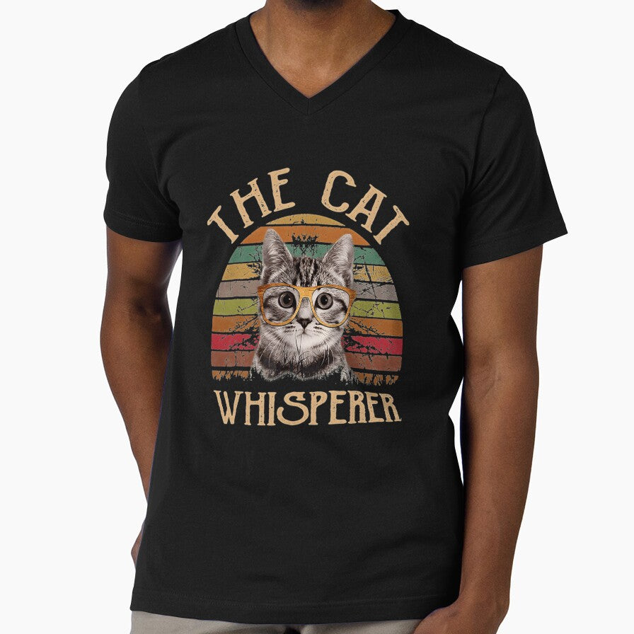 The Cat Whisperer Retro Vintage Sunset Fitted by alscbcfnzbz47
