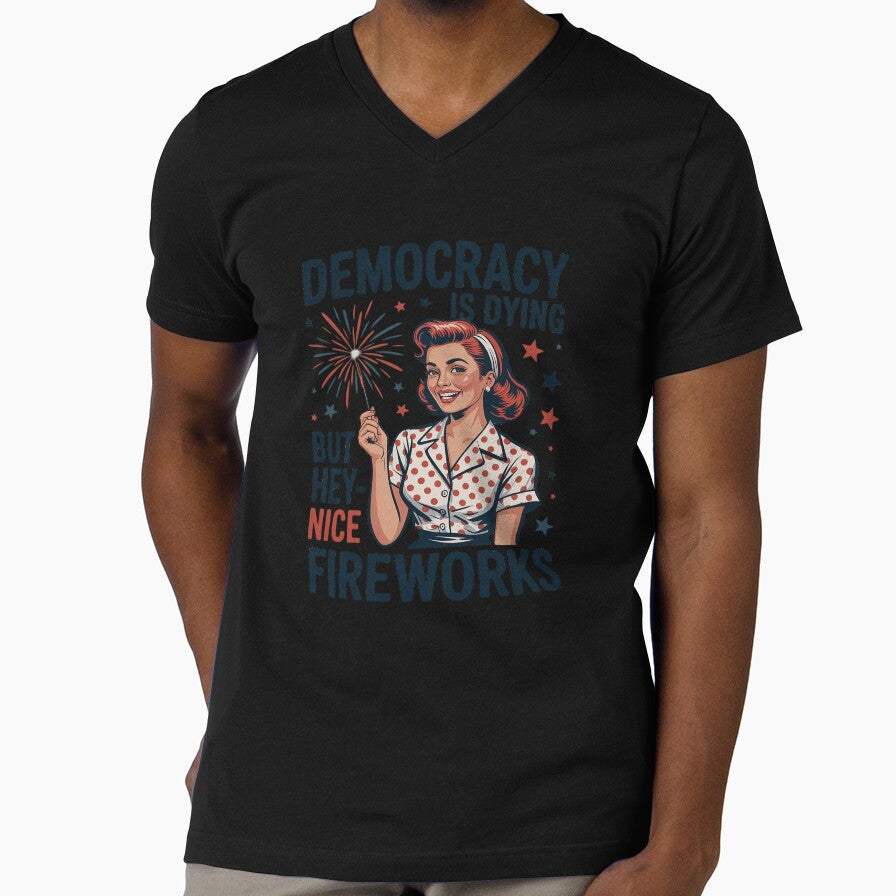 Democracy Is Dying T-shirt, Fourth Of July Protest by Dolostope