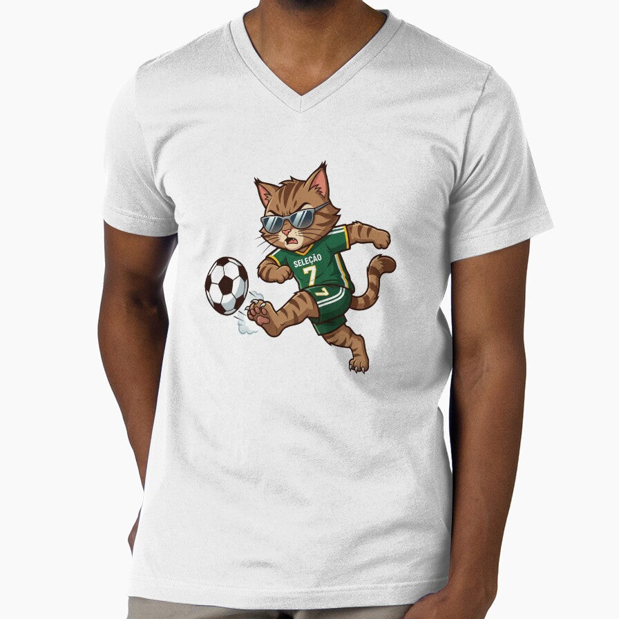 Portugal Soccer Cat Power Shot — Selecao Number 7 Cartoon by David Mateo ArtWorks
