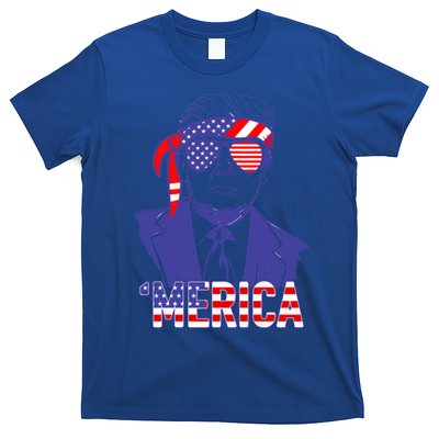 Trump 4th Of July Merica Usa American Flag Vintage Gift T-Shirt