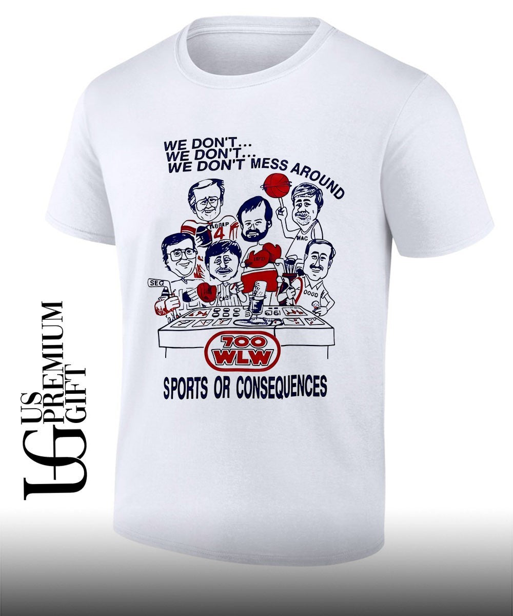 700 WLW The Gary Burbank Show Sports Or Consequences Cincinnati caricature shirt