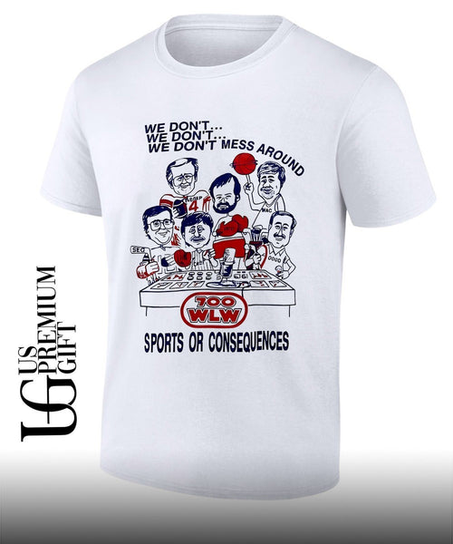 700 WLW The Gary Burbank Show Sports Or Consequences Cincinnati caricature shirt