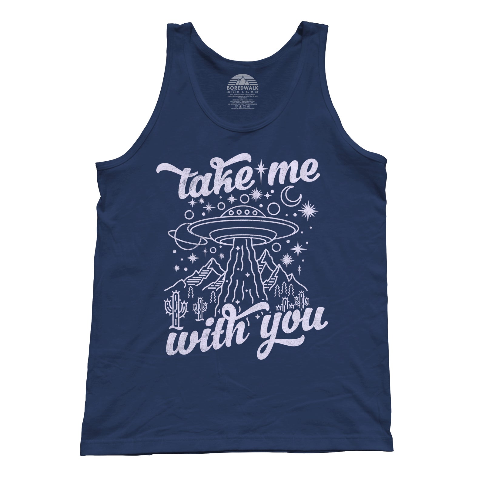 Unisex Take Me With You Alien UFO Shirt Tank Top
