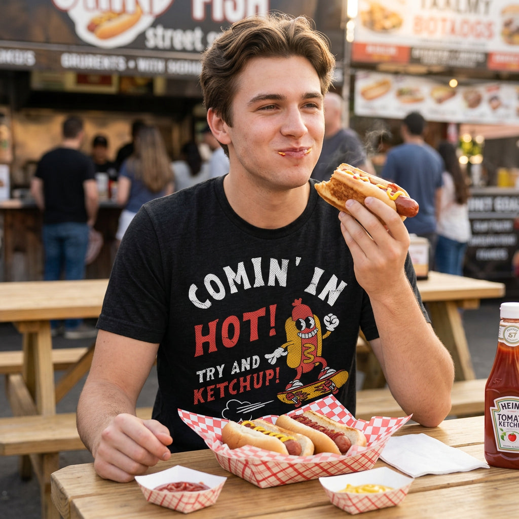 Coming In Hot Try And Ketchup Men's T Shirt