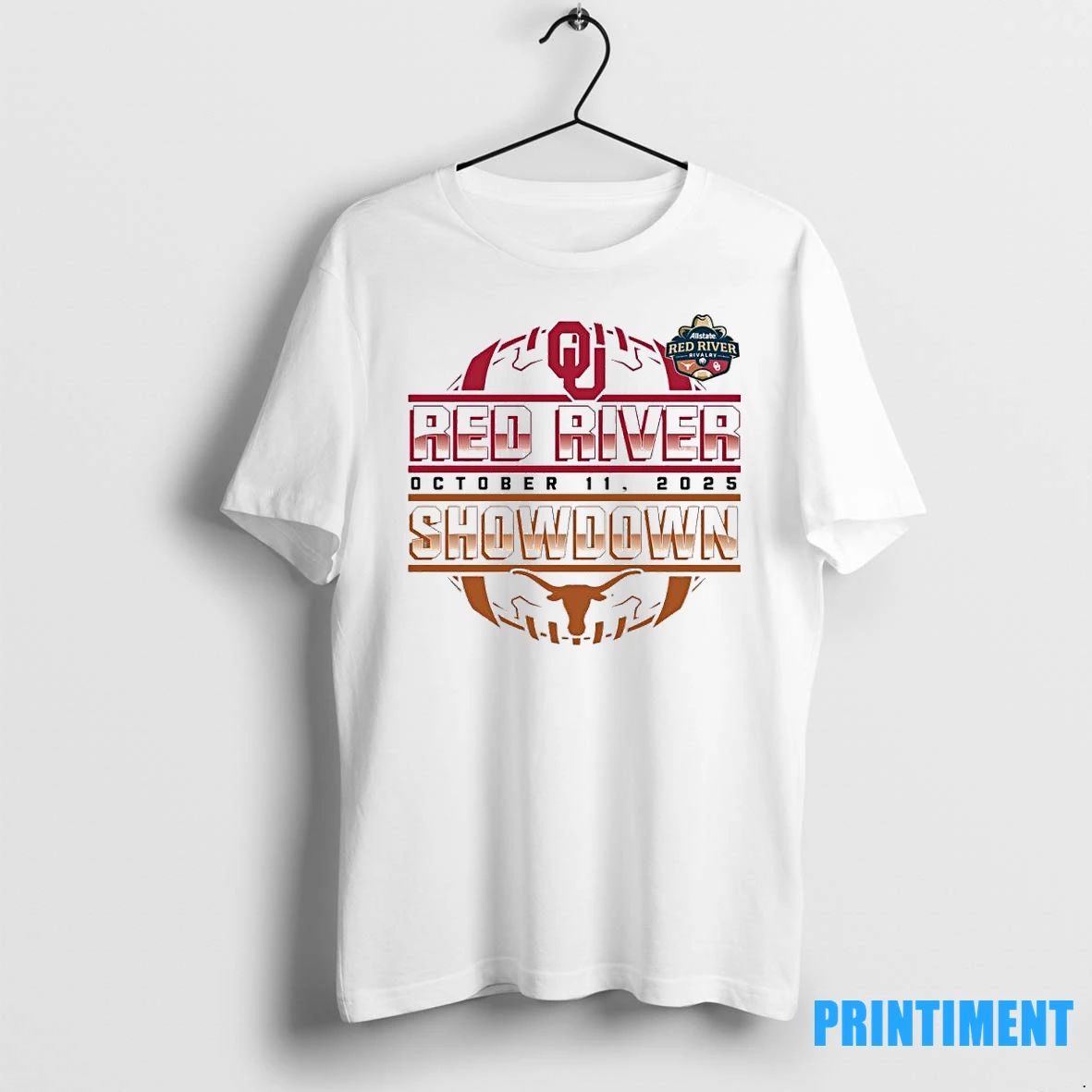 Oklahoma Sooners Vs Texas Longhorns 2025 Red River Rivalry Matchup October 11 Tshirts Sweater