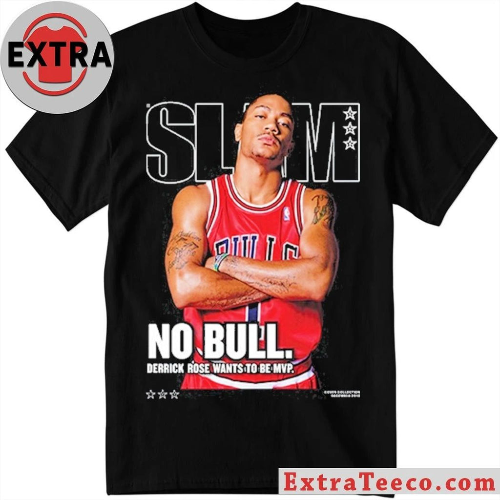 Original Poster cover of SLAM No Bull. Derrick Rose Wants to Be MVP. T-Shirt