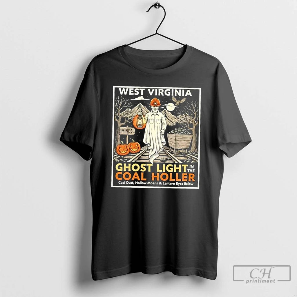 Premium West Virginia Ghost Light In The Coal Holler Halloween T Shirts