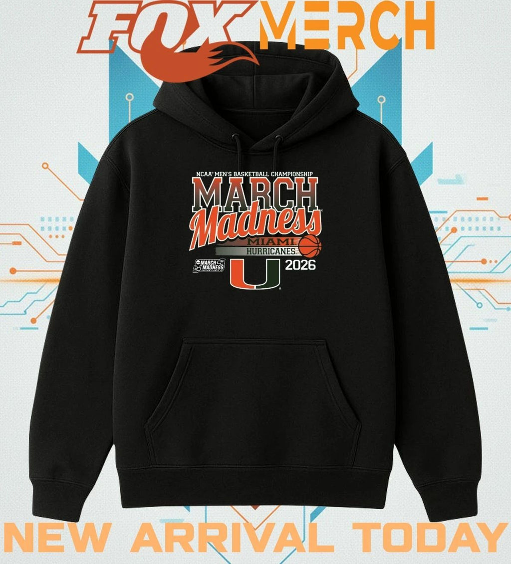 University of Miami Men’s Basketball 2026 March Madness Bound t-shirt