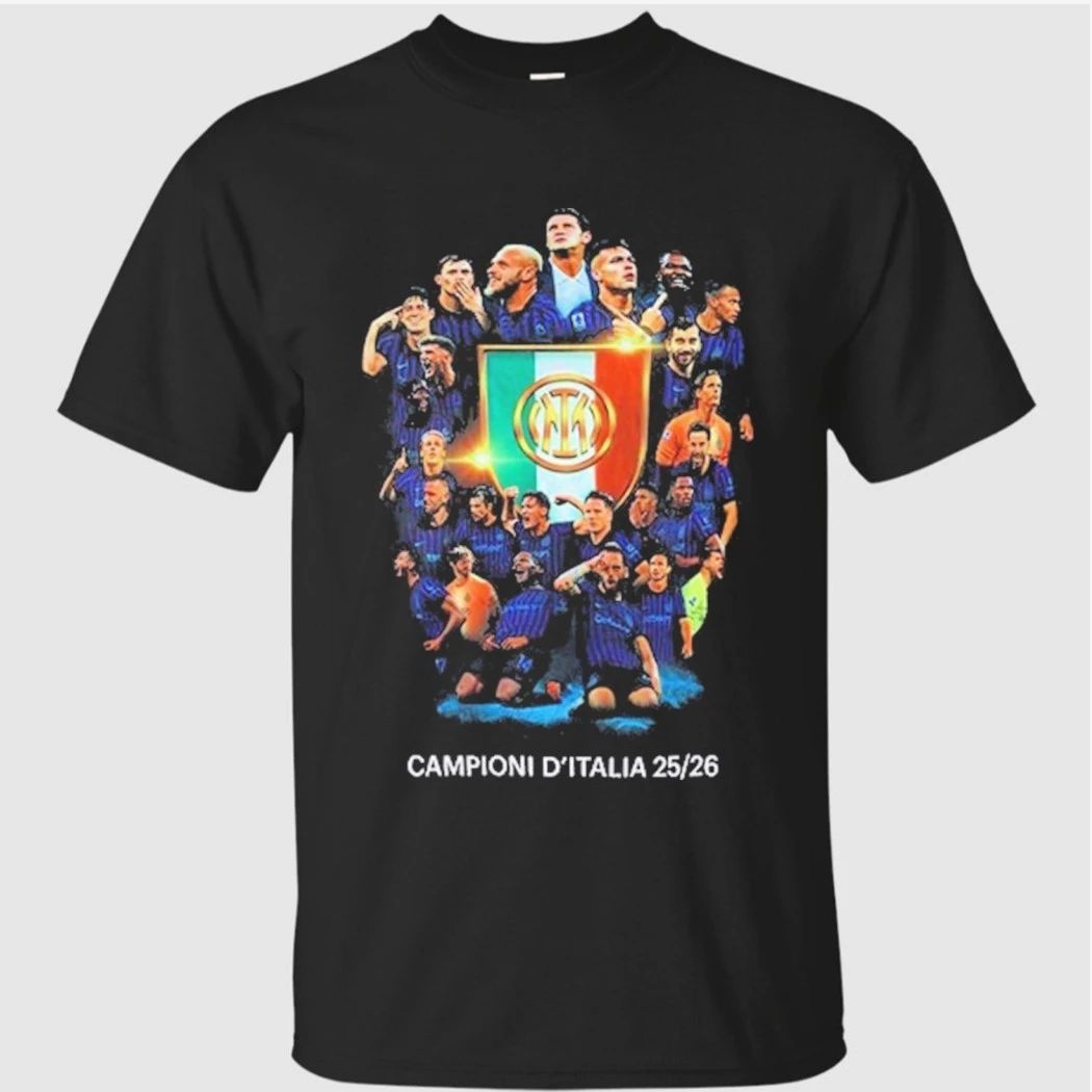 Inter Milan Campioni D’Italia Stagione 2025 2026 Serie A Champions 21th Scudetto Shirt
