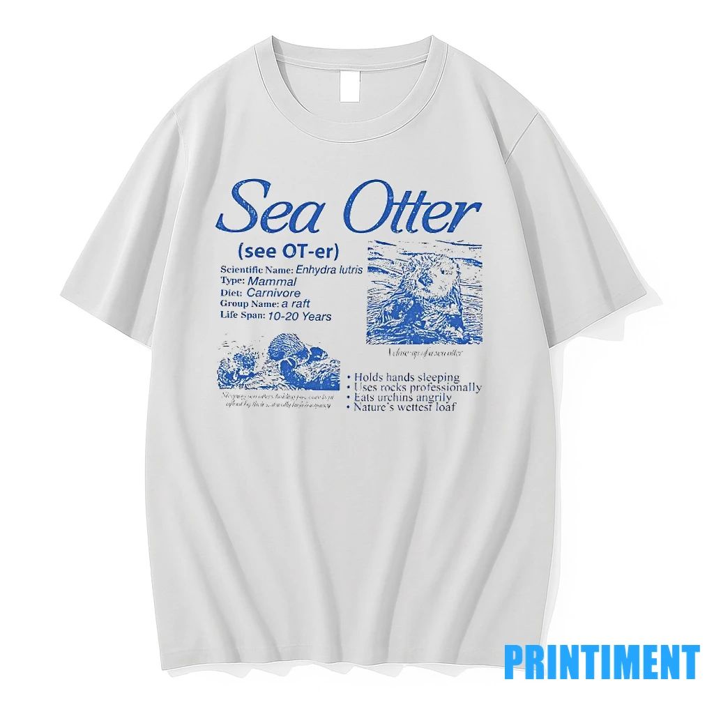 Sea Otter Vintage 90s Cute Raft Nature Biology Tshirts Sweater