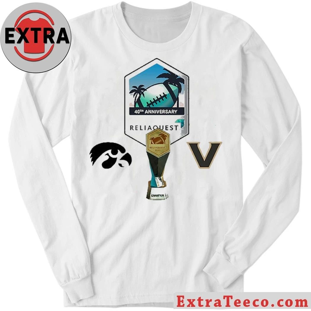 Original ReliaQuest Bowl Vanderbilt Commodores Versus Iowa Hawkeyes Bowl Season College Football 2025 2026 Logo Shirt