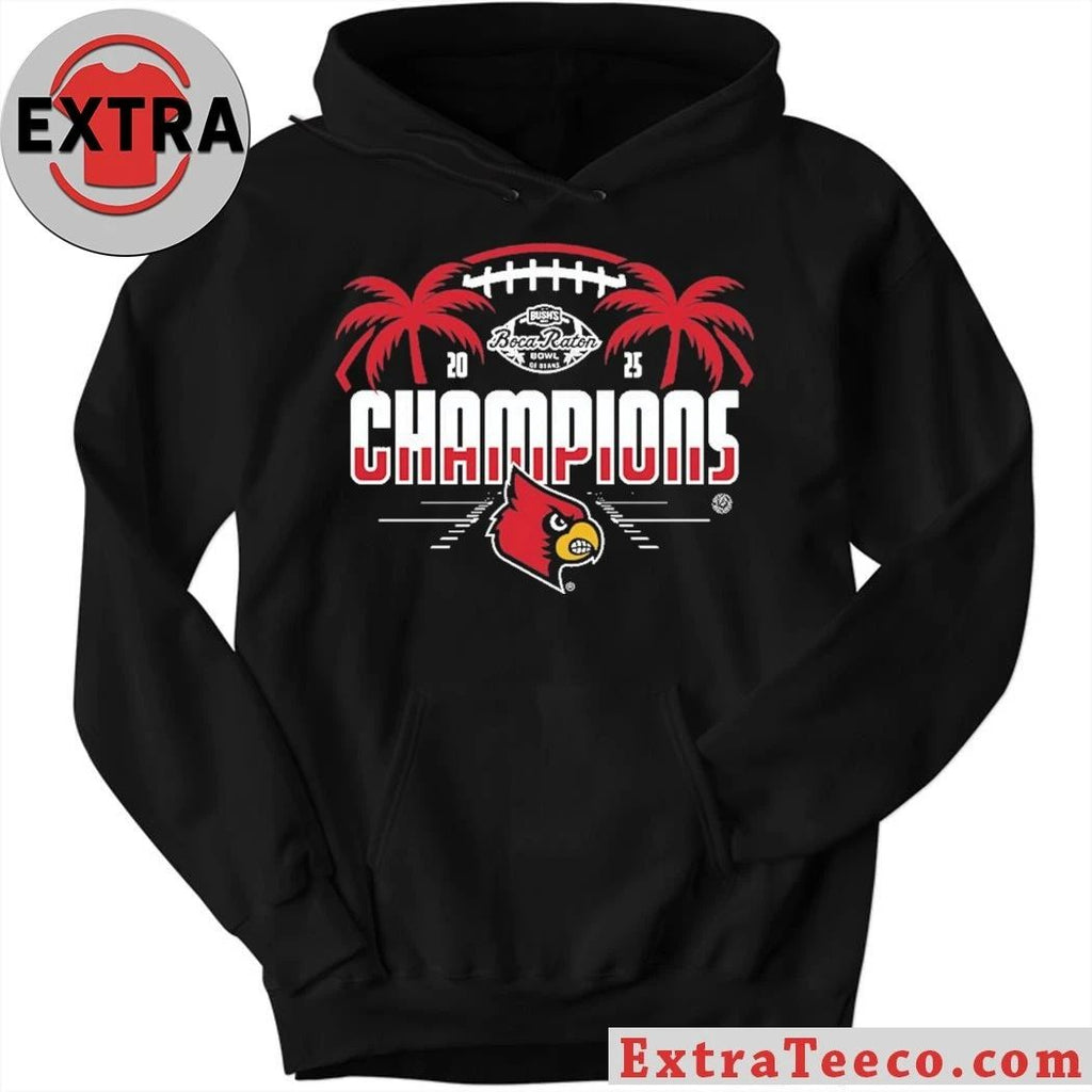 Louisville Cardinals NCAA 2025 Football Bush’s Boca Raton Bowl Of Beans Champions Logo Shirt