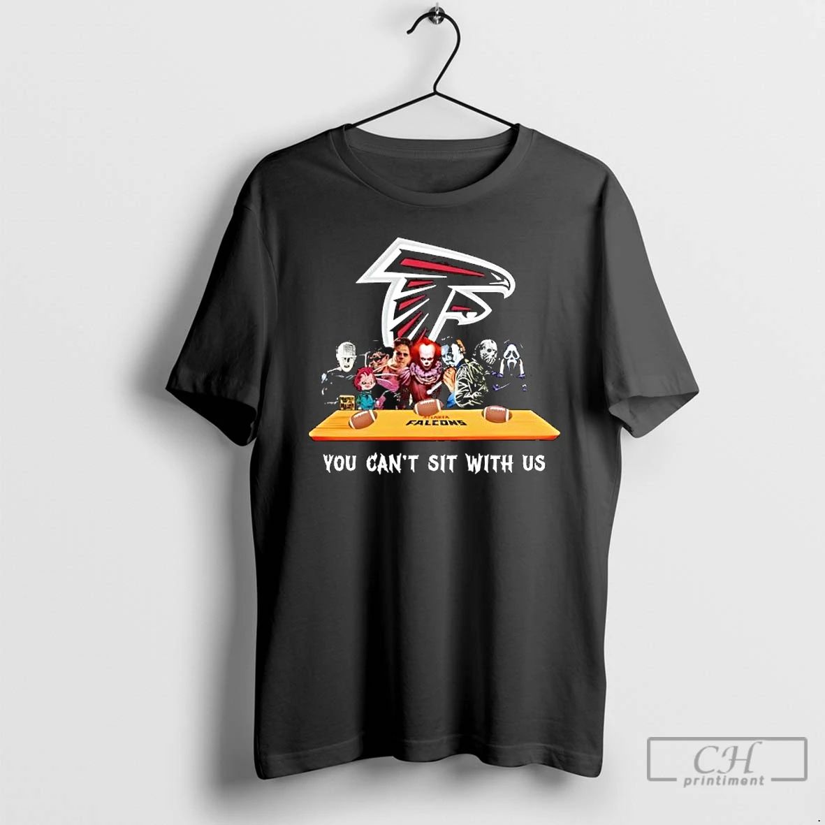Premium Atlanta Falcons Horror Movies Halloween You Cant Sit With Us T Shirts