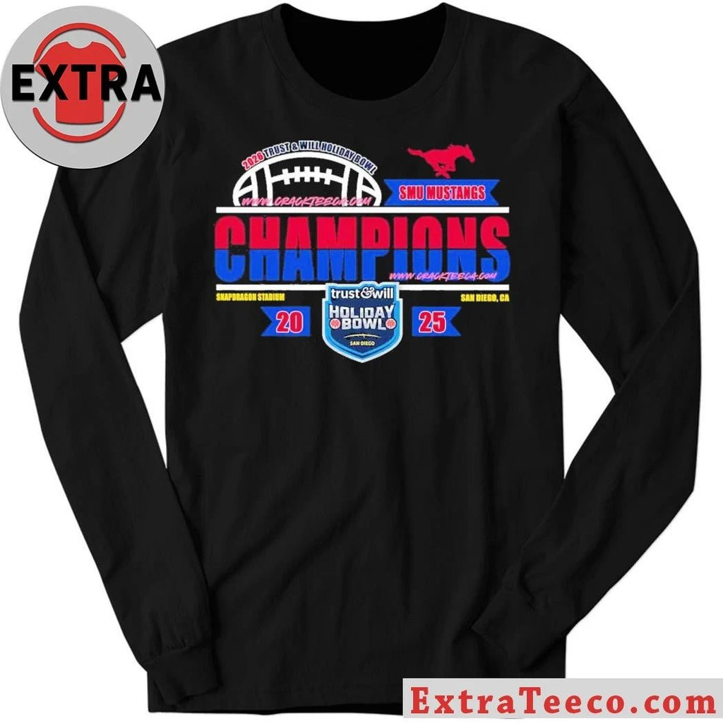 Celebrating the SMU Mustangs’ championship victory at the 2026 Trust & Will Holiday Bowl, Snapdragon Stadium, San Diego, CA Shirt