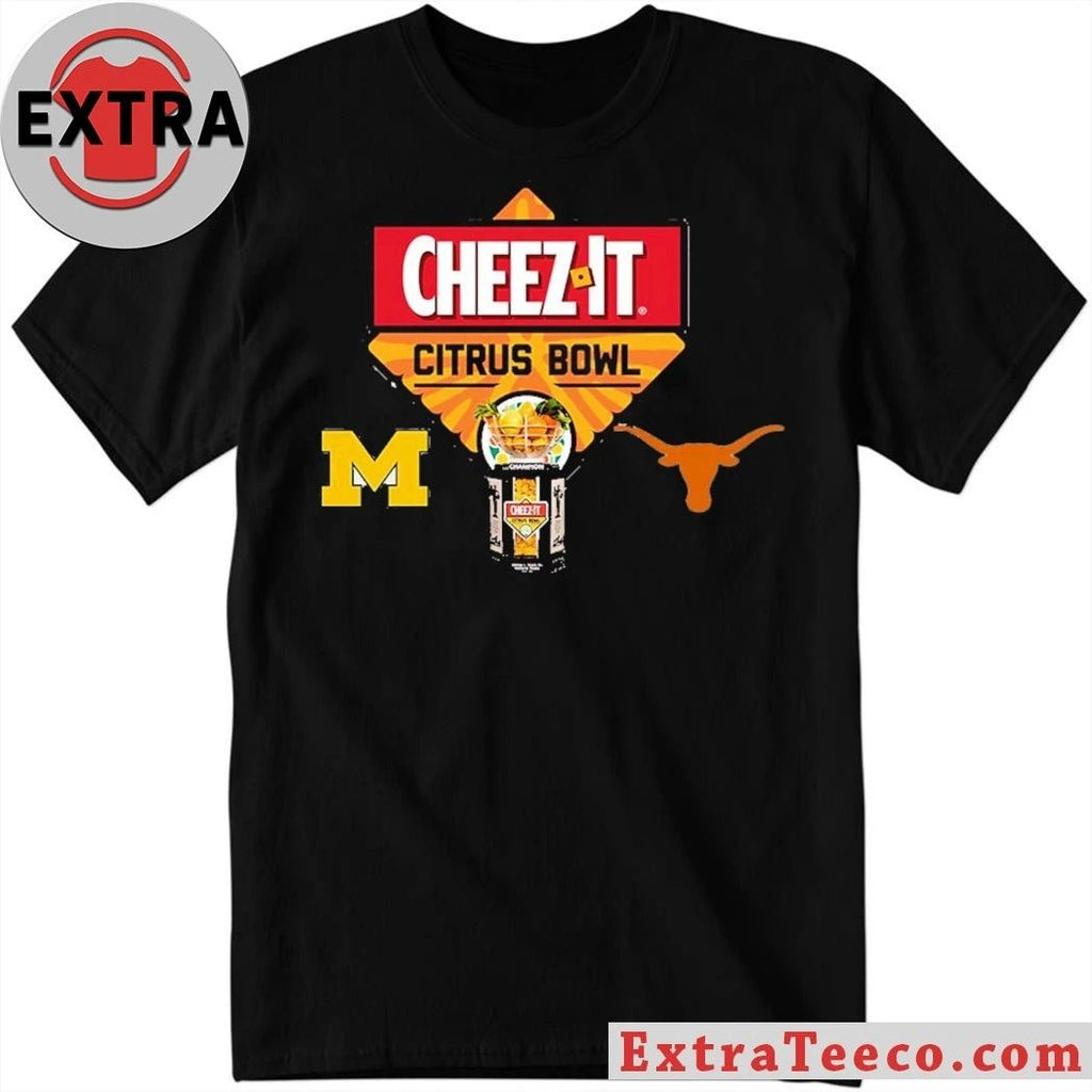 Original Cheez It Citrus Bowl Michigan Wolverines Versus Texas Longhorns Bowl Season College Football 2025 2026 Logo Shirt