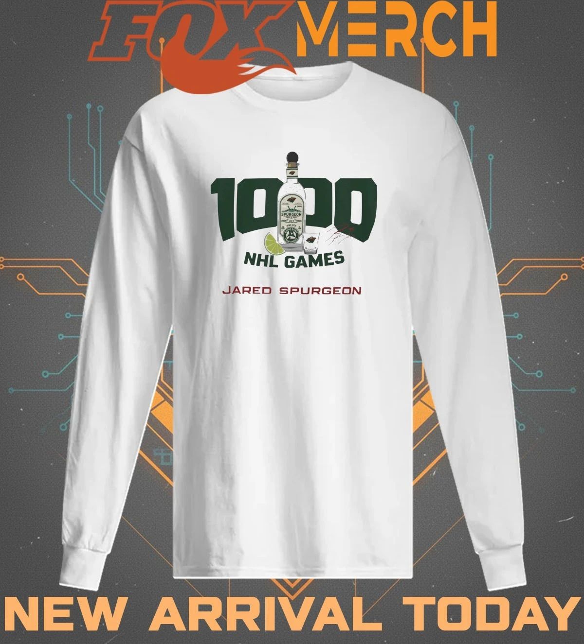 Jared Spurgeon 1000 nhl games t-shirt