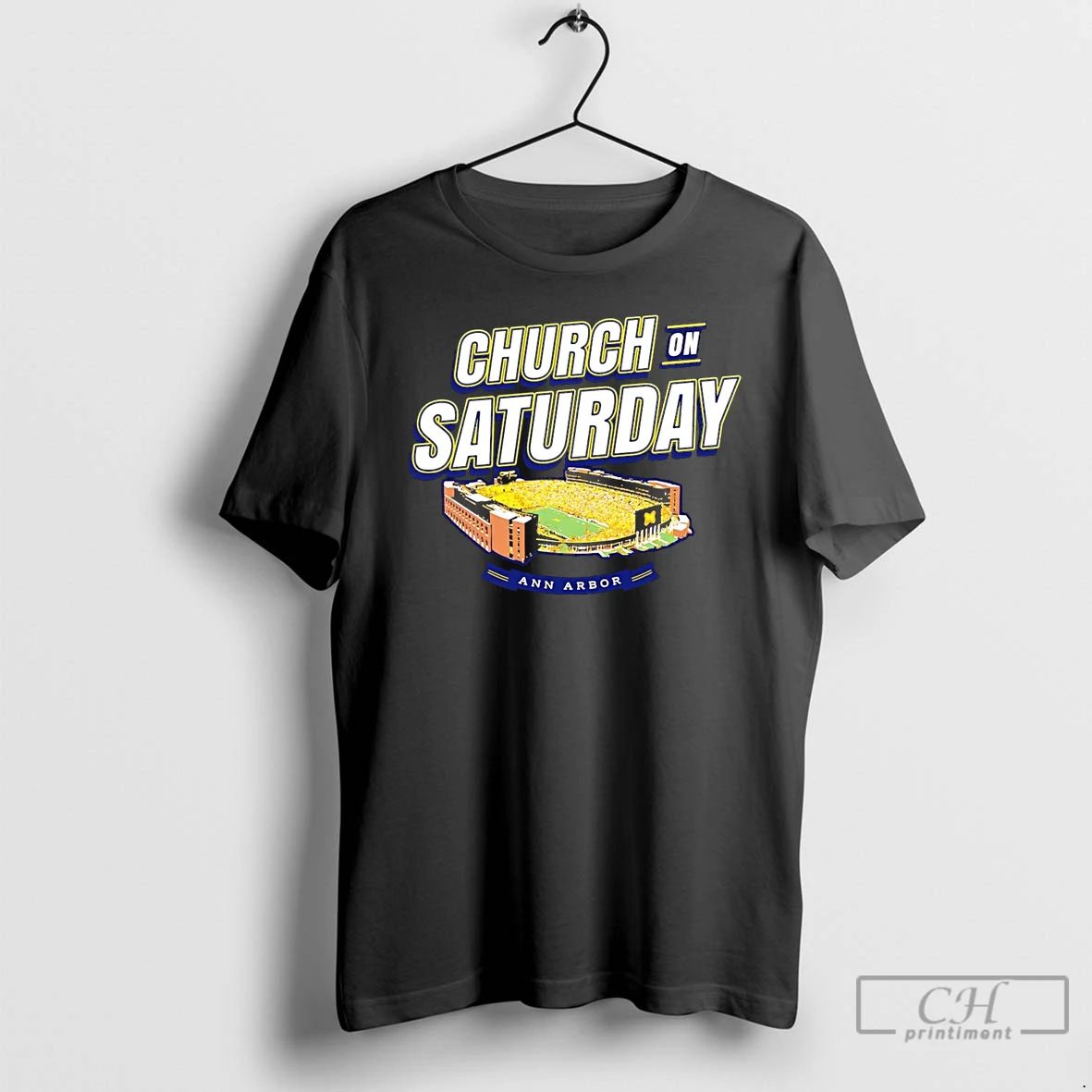 Premium Michigan Wolverines Church On Saturday Stadium T Shirts